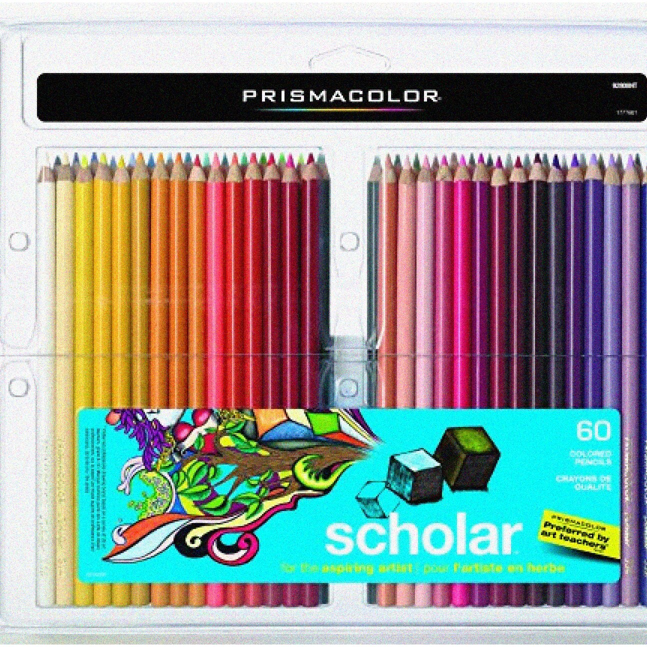 Vibrant Scholar Palette 60 Color Pencils Set