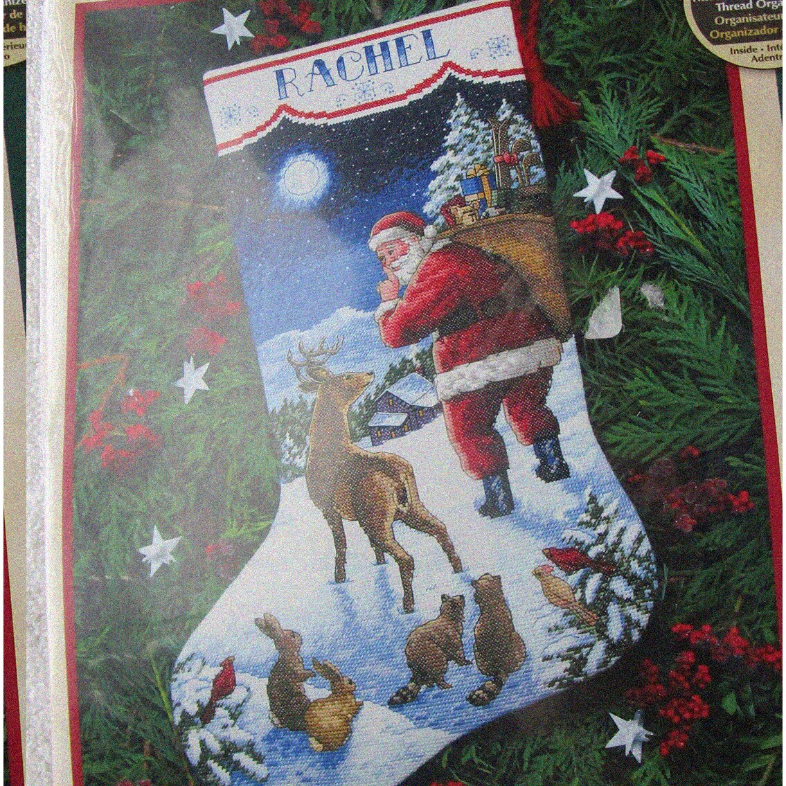 Personalized Stocking Kit with 14 Count White Aida Cloth