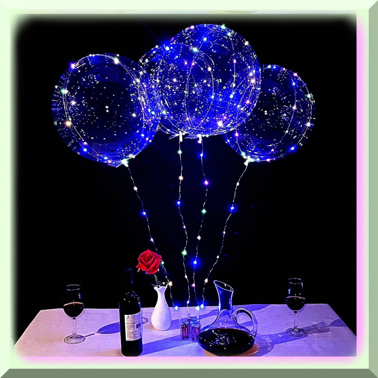 10 Packs LED Balloons and 15 Transparent 20-Inch Confetti Balloons