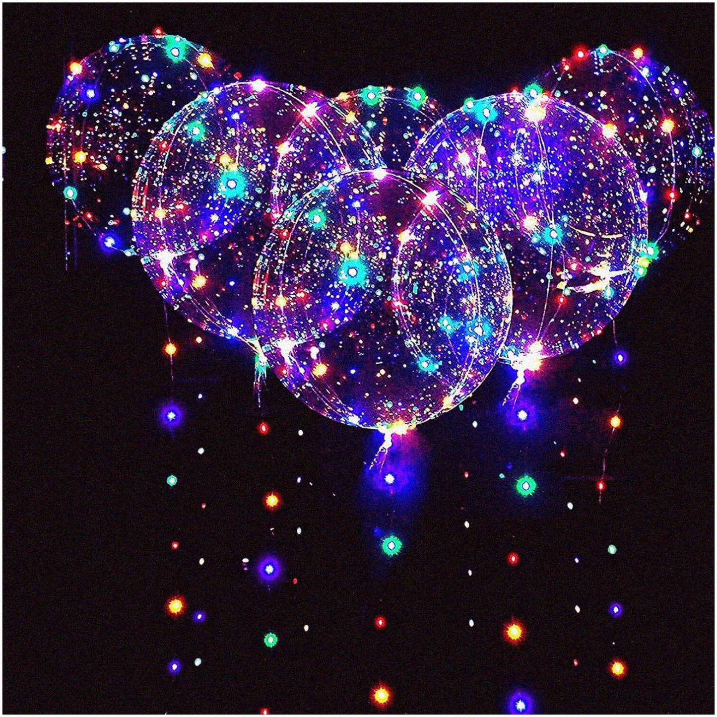 10 Packs LED Balloons and 15 Transparent 20-Inch Confetti Balloons