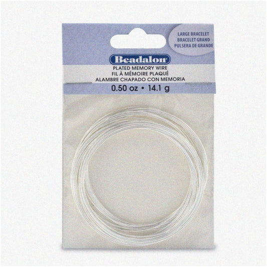 Silver Spiral Memory Bracelet Wire Large Size 30 pcs