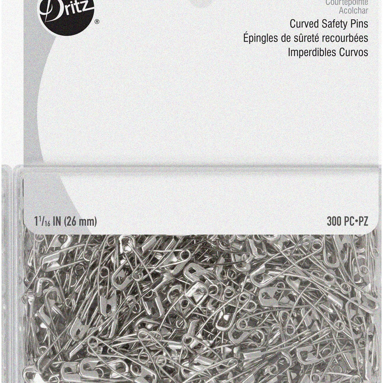 Large Quilting Safety Pins 1-1/16 Inch Nickel 300 Count