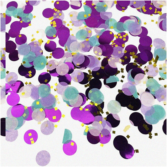 1-Inch Round Purple Tissue Confetti, 50g