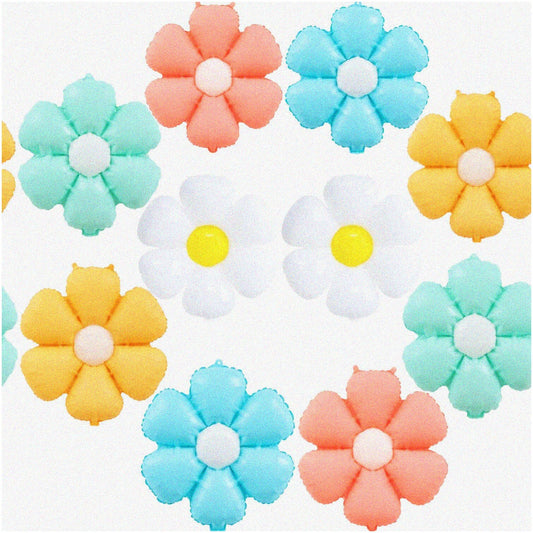 10 Colorful Daisy Balloons Party Pack