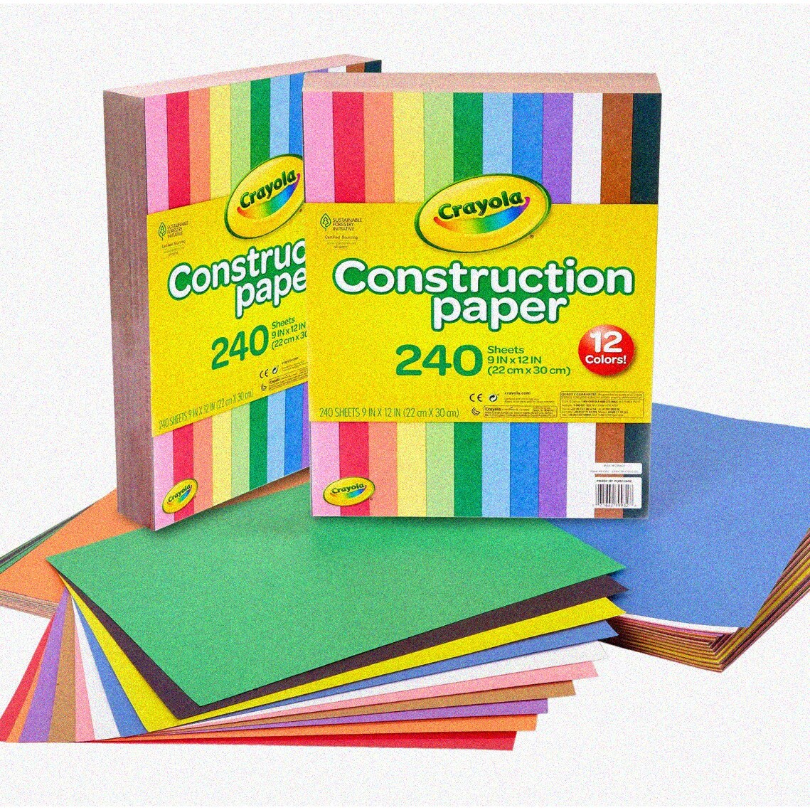 480ct Assorted Color Construction Paper Bulk Pack