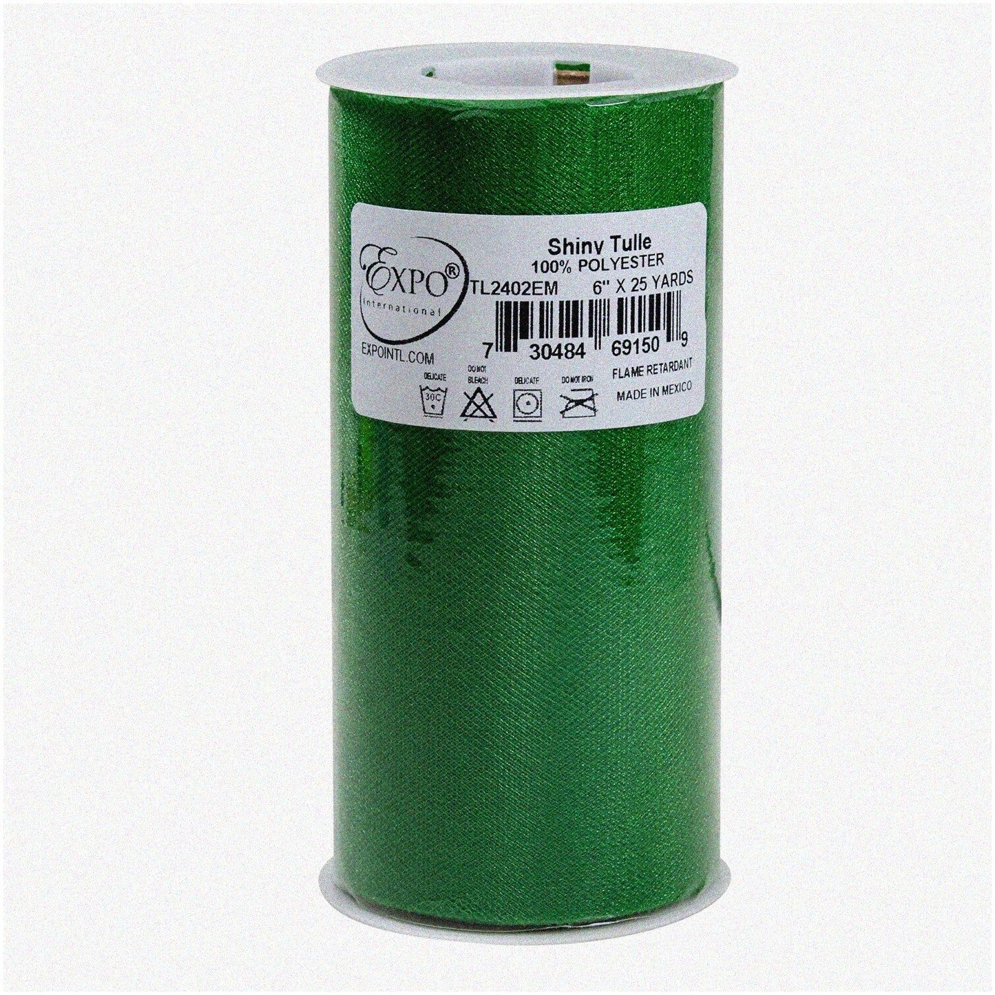 Emerald Shimmering Tulle Spool 25 Yards 6 Inches