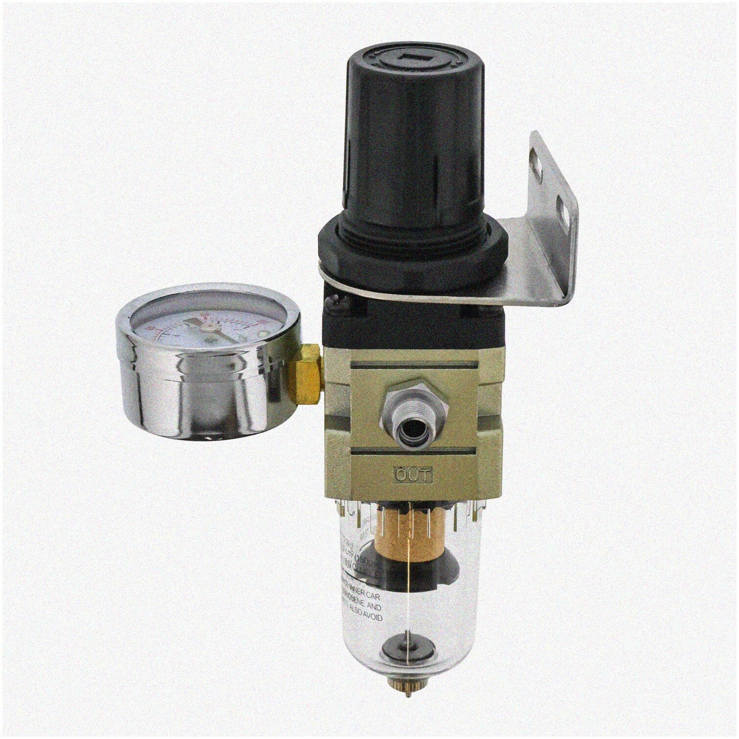 Mini Regulator with Gauge and Water Trap Filter