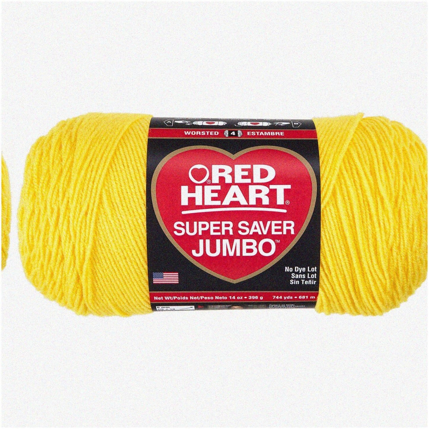 Jumbo Acrylic Yarn Bright Yellow 1 Skein