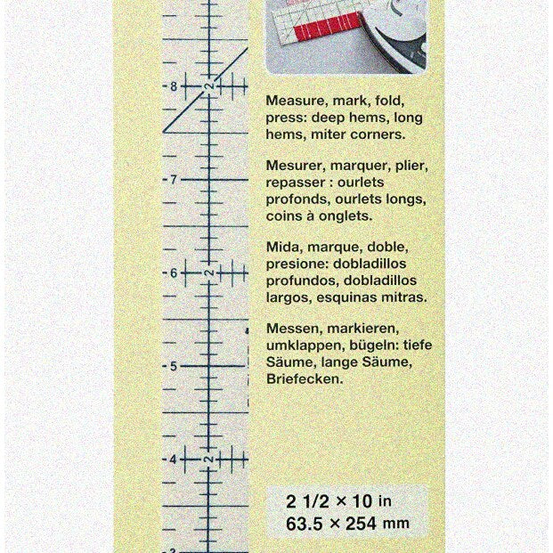Heat-Activated Measuring Ruler 2.5x10 Inches