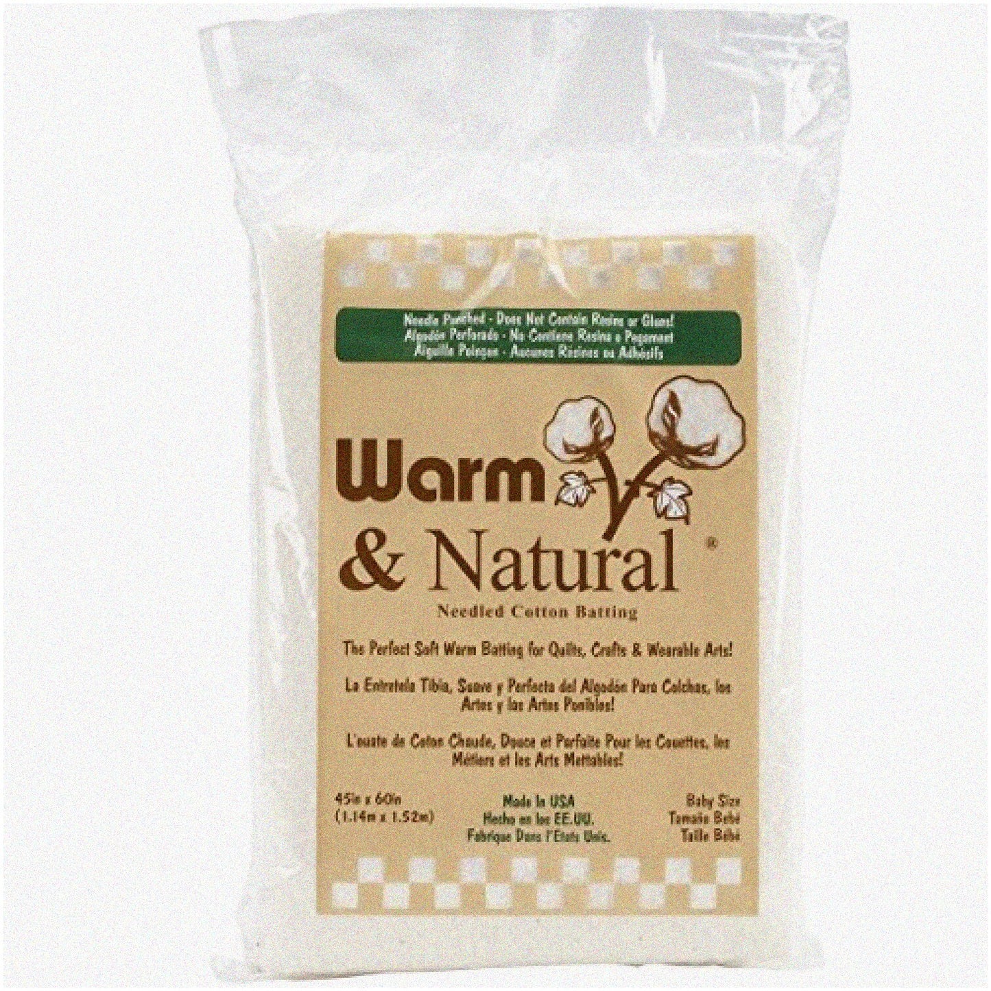 CozyCotton Baby Blanket 45x60 Natural Cotton