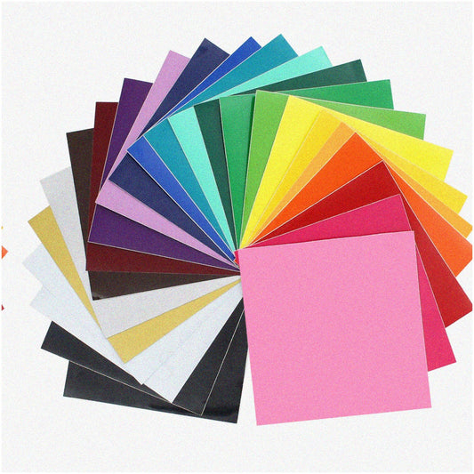 Colorful Vinyl Sheets 12x12 Inch 24 Pack