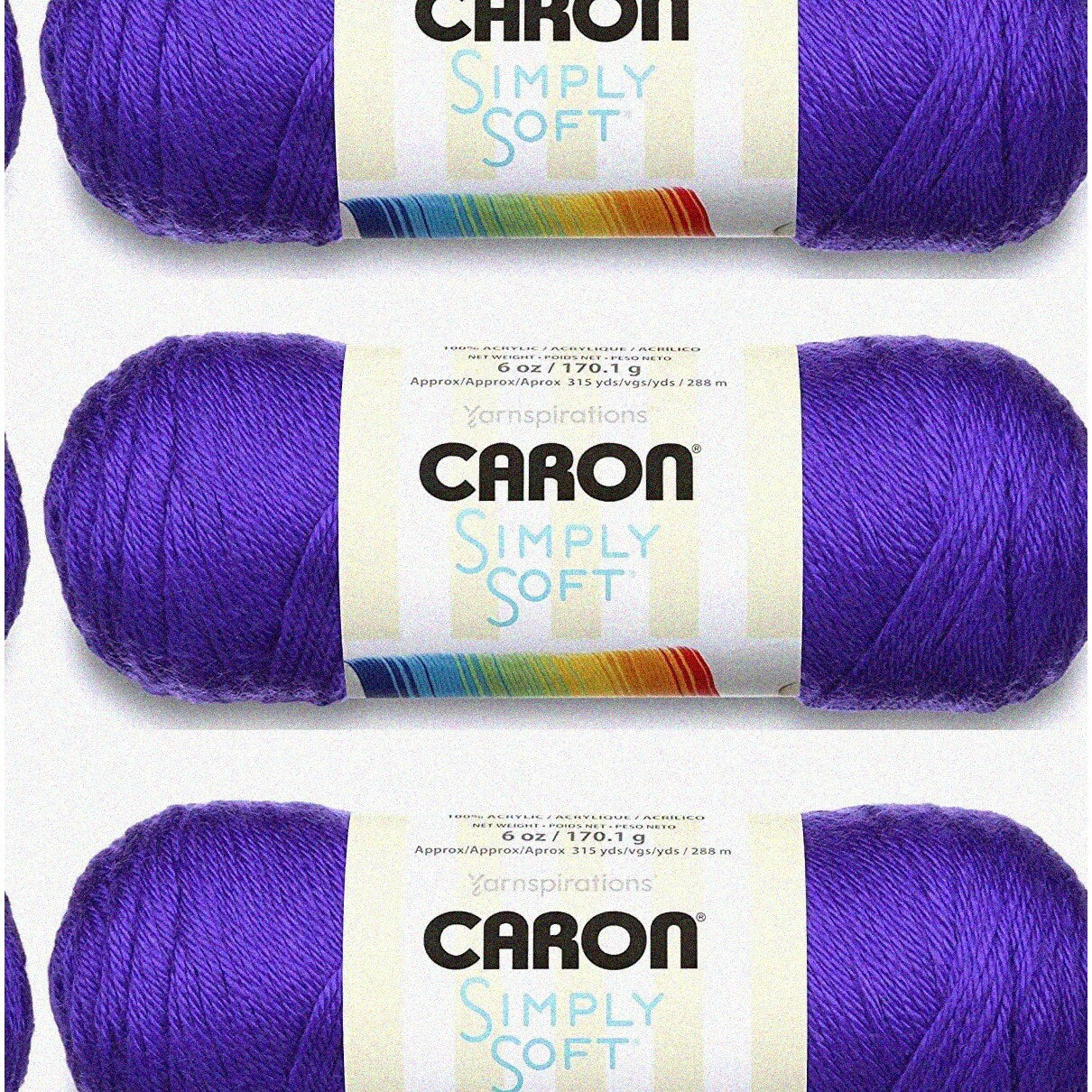 Iris Bliss Yarn Trio - Soft Solid Acrylic 3 Skeins