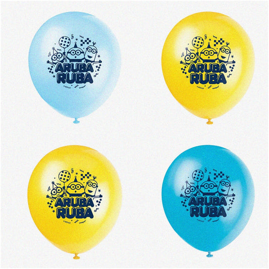 Vibrant Minion Balloons 12" 8 Pack for Kids' Parties