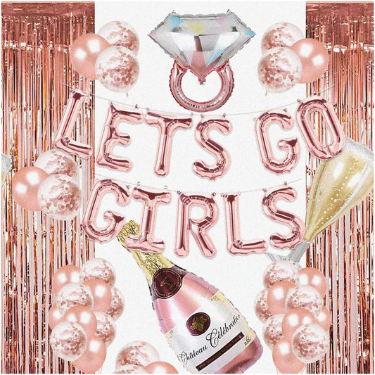 Party Pizzazz Let's Go Girls Balloons Banner