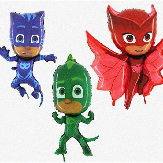 Feline Fun Balloon Trio - Catboy, Gekko, Owlette