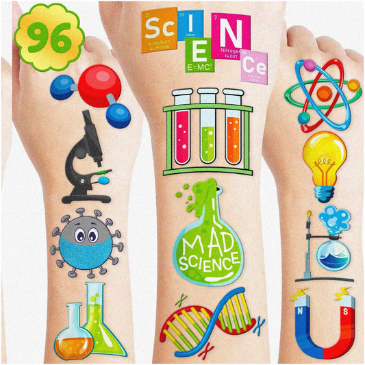Science Theme Party Pack with 96 Stickers and Decorations