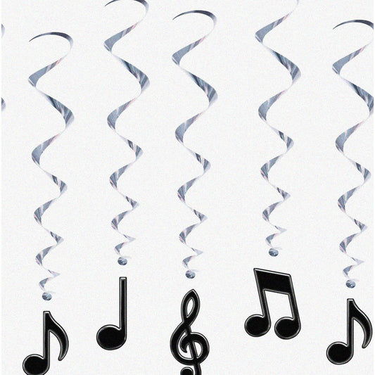 Melody Spinners 5 Pack Musical Note Decorations