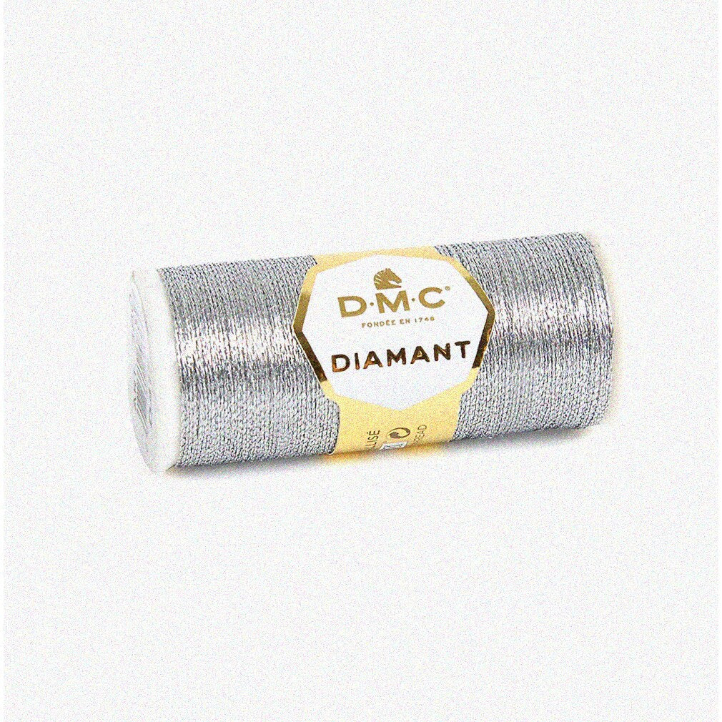 Metallic Embroidery Thread Dark Silver 38.2 Yards