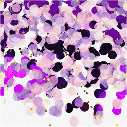 1" Round Tissue Confetti Purple 50g