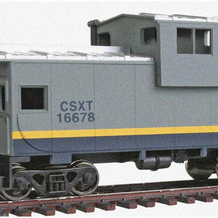 HO Scale Model Caboose with Magnetic Couplers