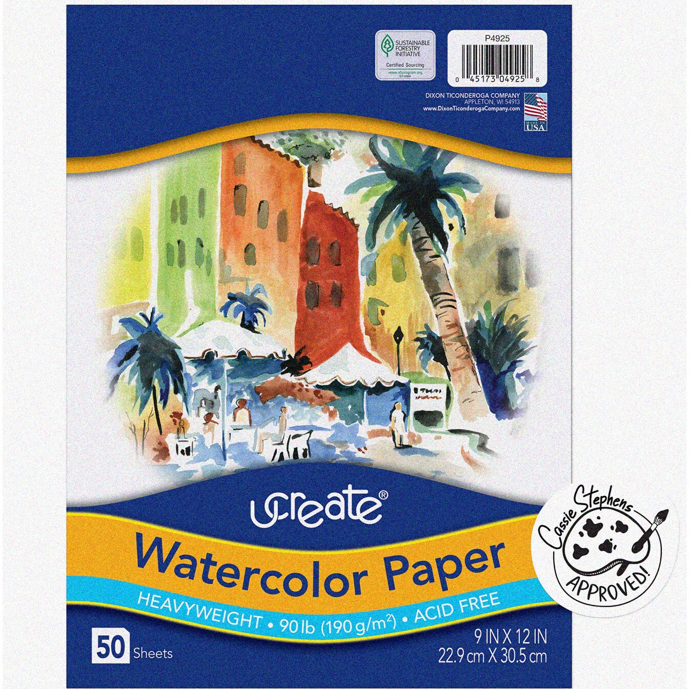 Watercolor Paper 9x12 50 Sheets 90lb White