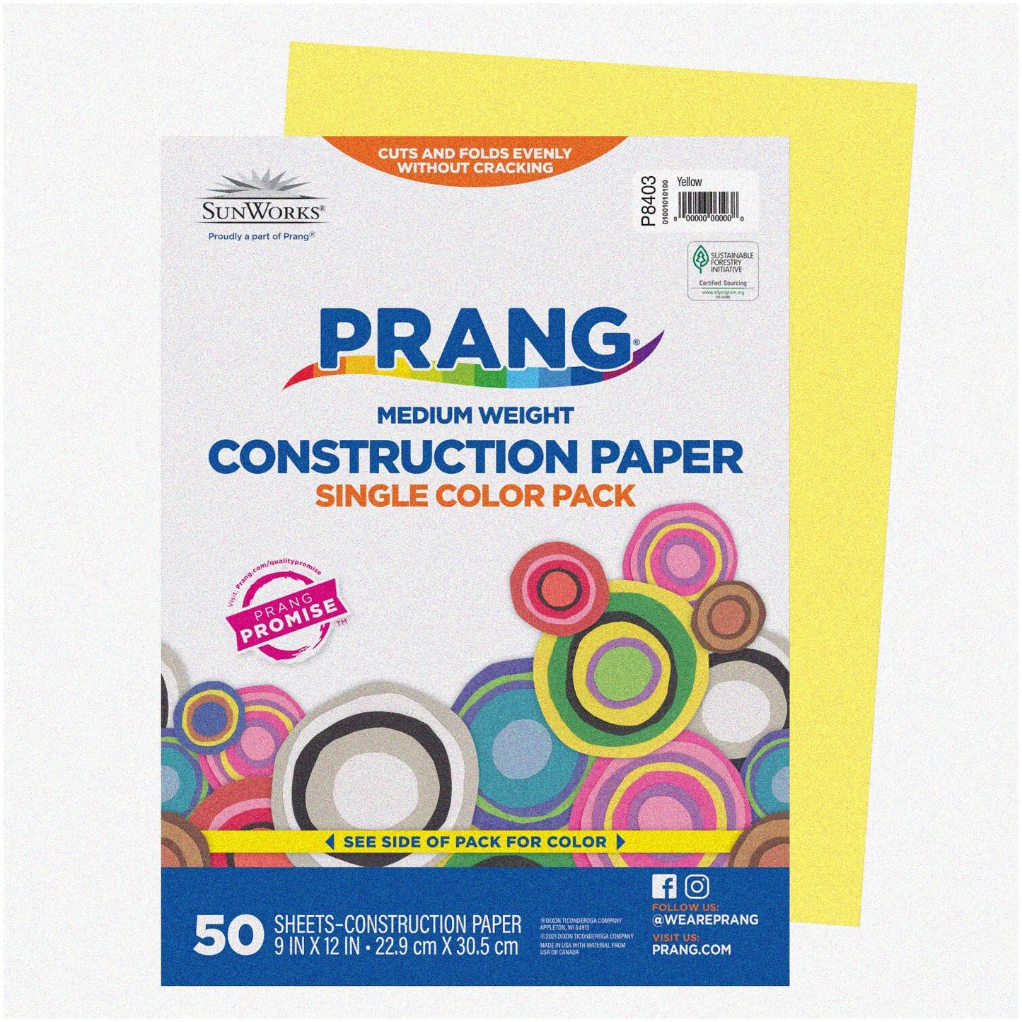 Yellow Construction Paper 50 Sheets 9" x 12"
