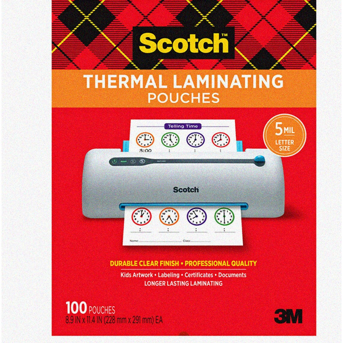 HolidayGuard Clear Laminating Pouches 100 Count 5 mil