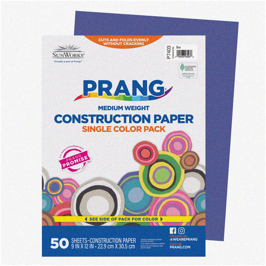 Vibrant 9x12 Construction Paper Pack 50 Sheets