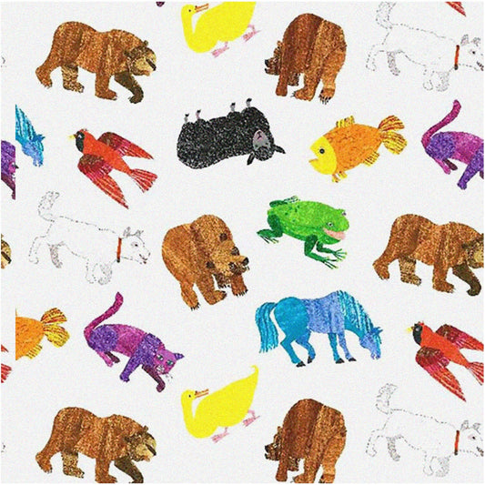 MultiAnimal Wonderland Cotton Fabric 44-Inch