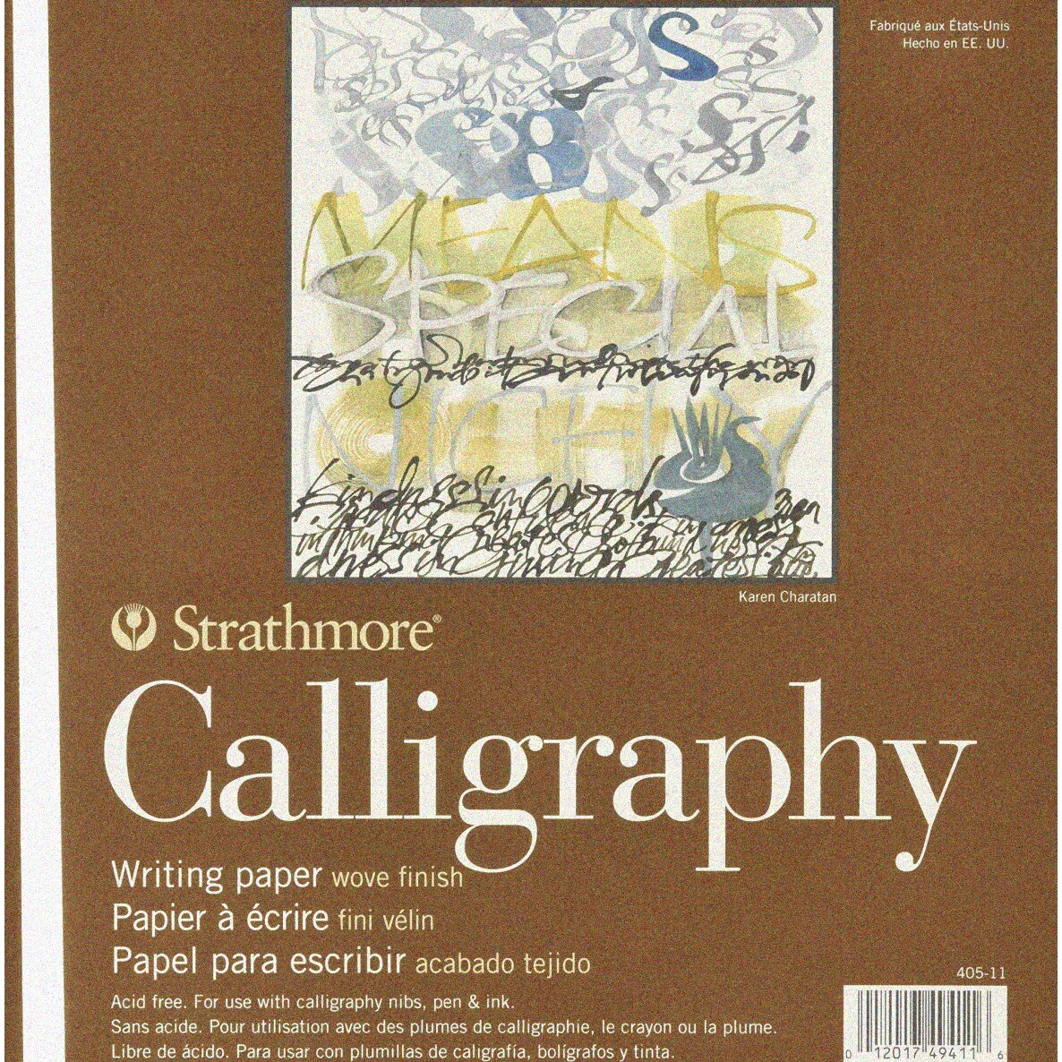 Calligraphy Pad 8.5x11 50 Sheets Tape Bound