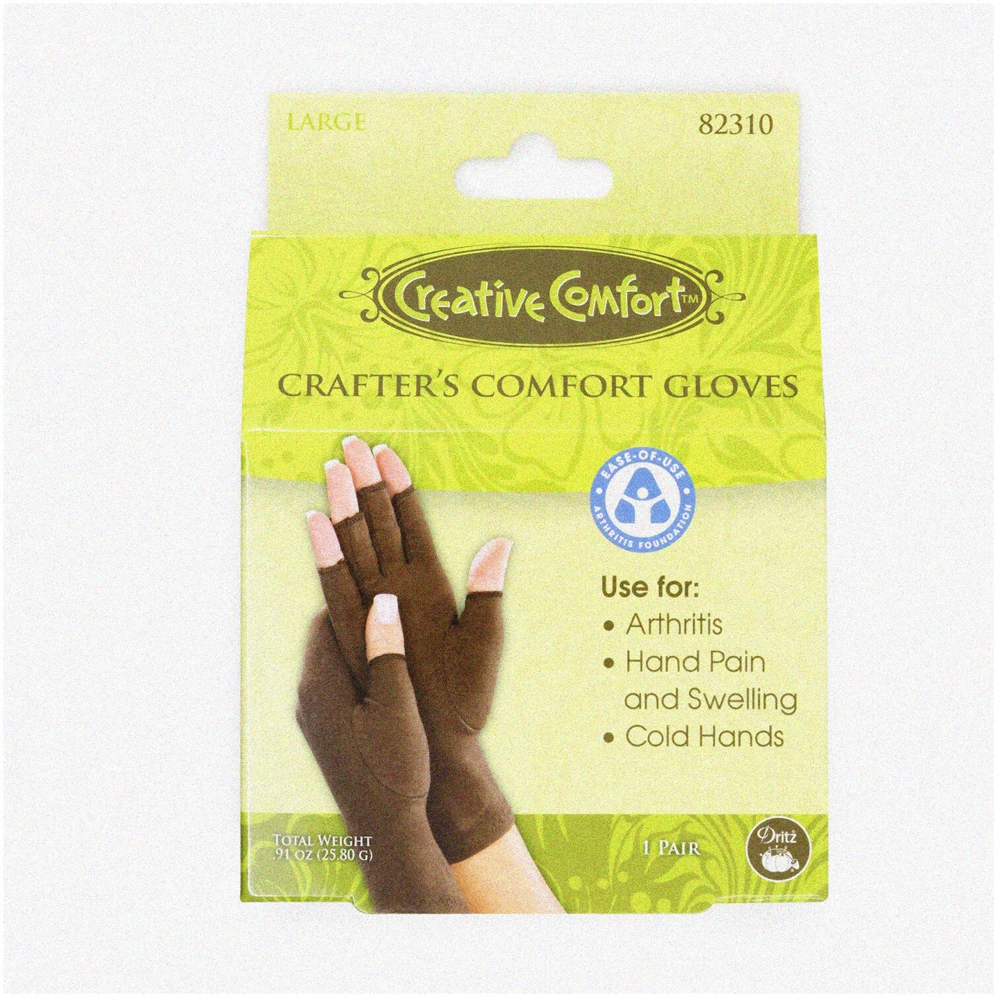 CozyHands Deluxe Gloves 2 Pairs Brown Large