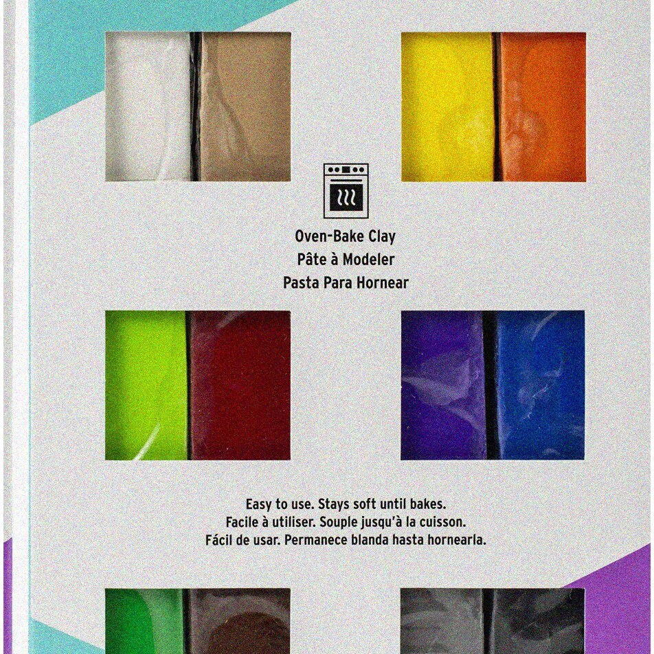 12 oz Colorful Polymer Oven-Bake Clay Kit with 24 Shades