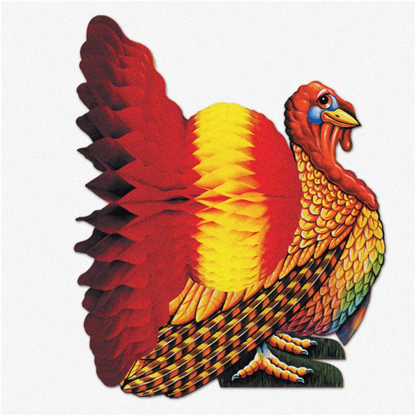 Harvest Hues Turkey Tissue Centerpiece 12"