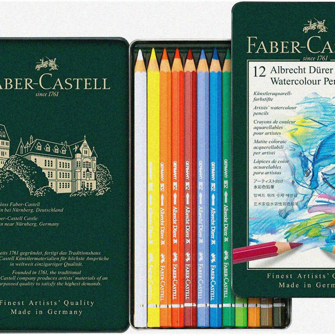 12-Piece Watercolor Pencil Set in Various Colors