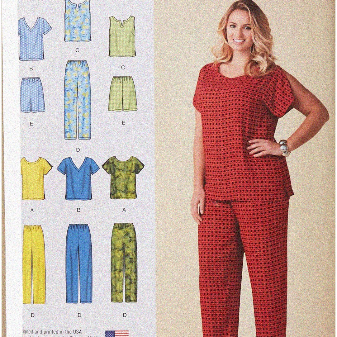Women's Sewing Pattern Kit for Shirts, Pants, Shorts, Sizes 18W-24W
