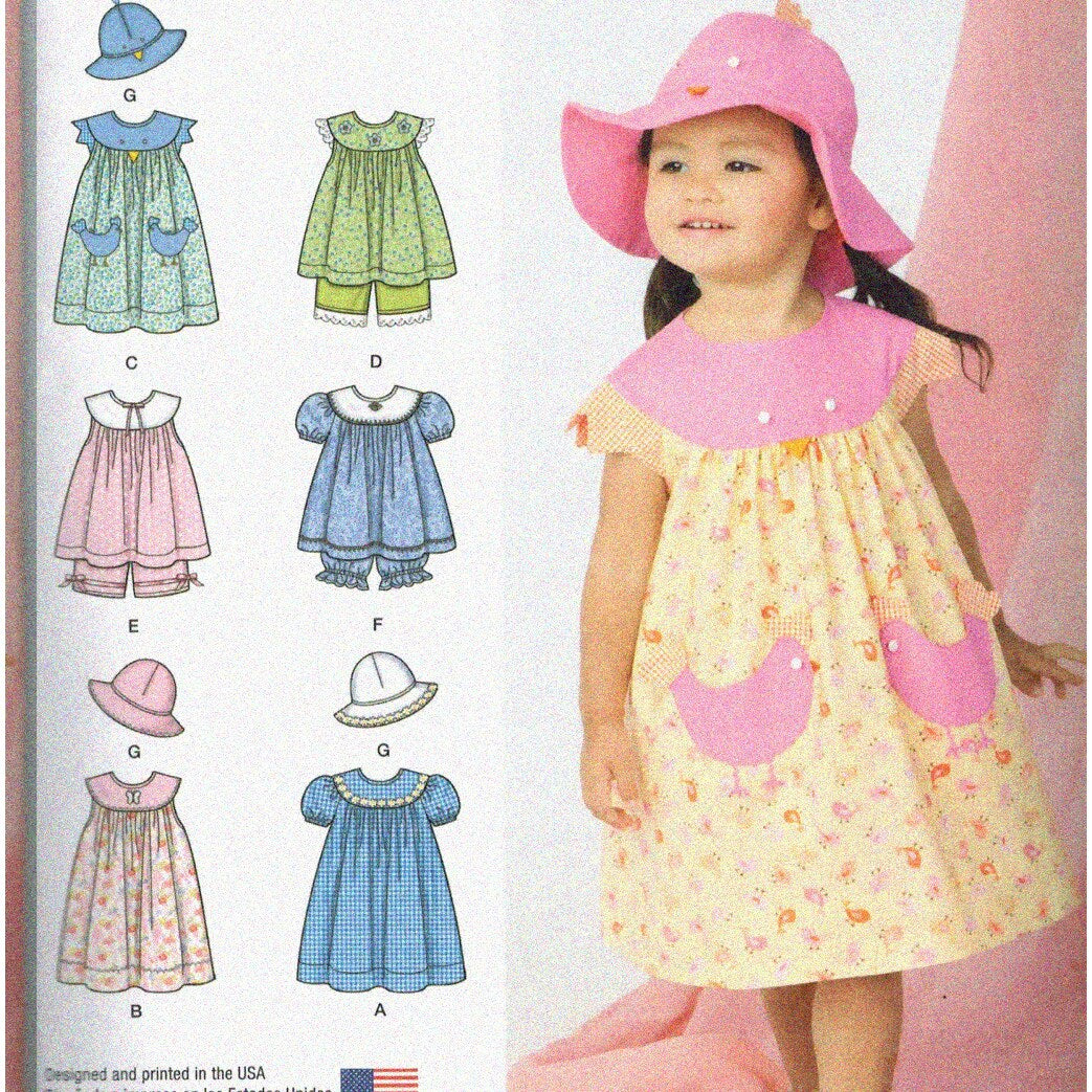 Toddler Girl Sewing Kit with Dresses, Hats, Underwear in Sizes 1/2-4