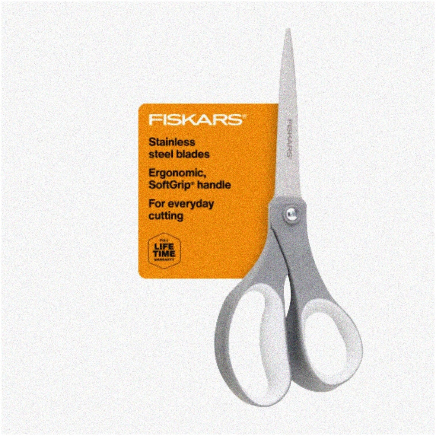8" Softgrip Stainless Steel Craft Scissors Grey