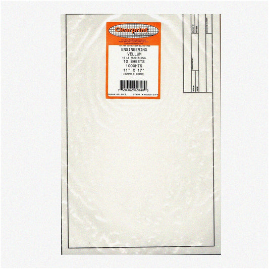 Engineer White Vellum Sheets 11x17 10 Pack