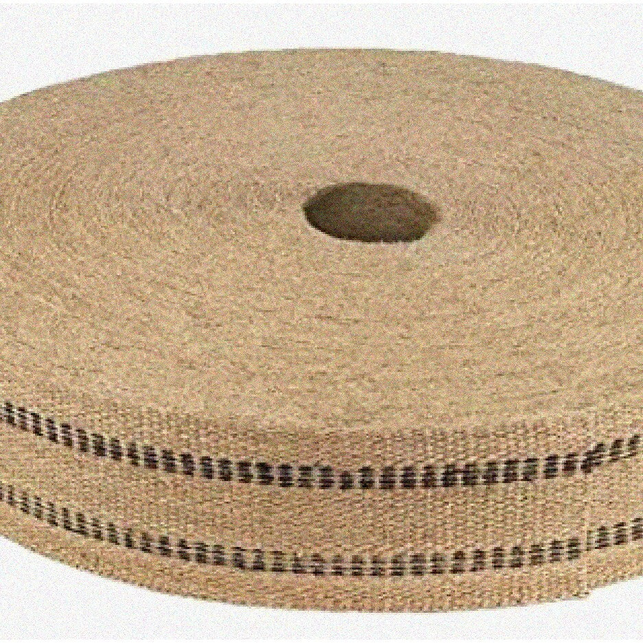 JuteWeb 72 Natural Black Webbing Roll 3.5 Inches