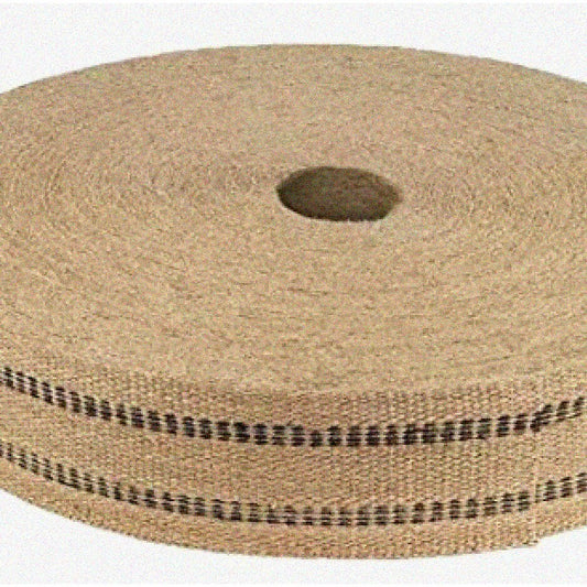 JuteWeb 72 Natural Black Webbing Roll 3.5 Inches