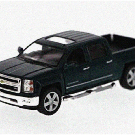 Green Chevy Silverado 2014 LTZ Crew Cab 4x4 diecast model