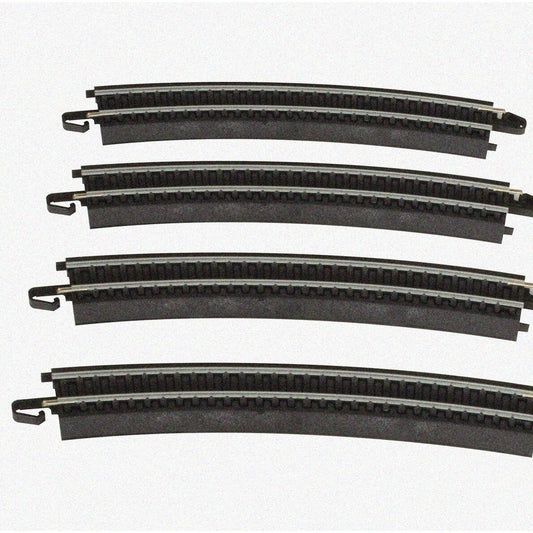 SnapCurve HO Scale Steel Alloy Track 18" Radius 4 Pack