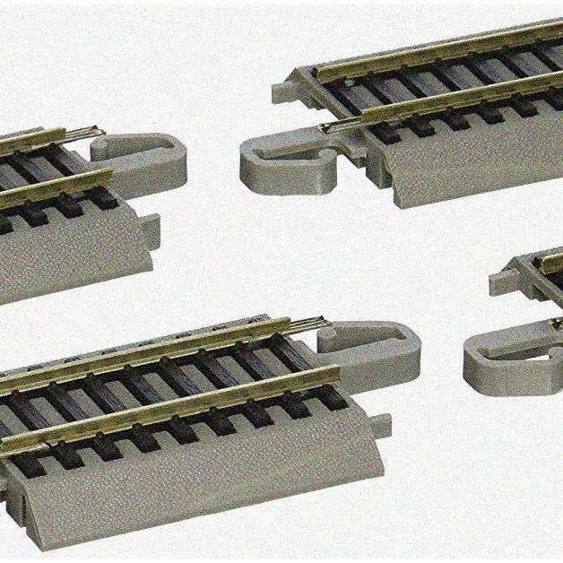 Snap-Fit SilverLine HO Scale Straight Track 4.50" 4 Pack