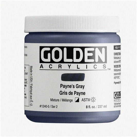 8oz Heavy Body Acrylic Paint in Paynes Gray
