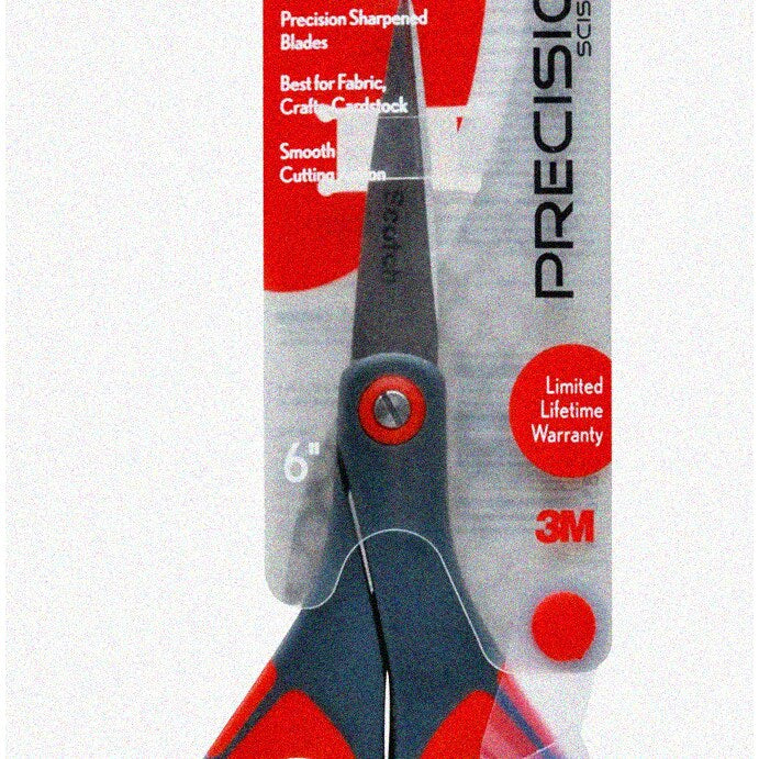6" Stainless Steel Scissors Grey/Red