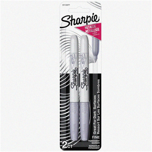 Silver Metallic Markers Set Compatible with Various Surfaces