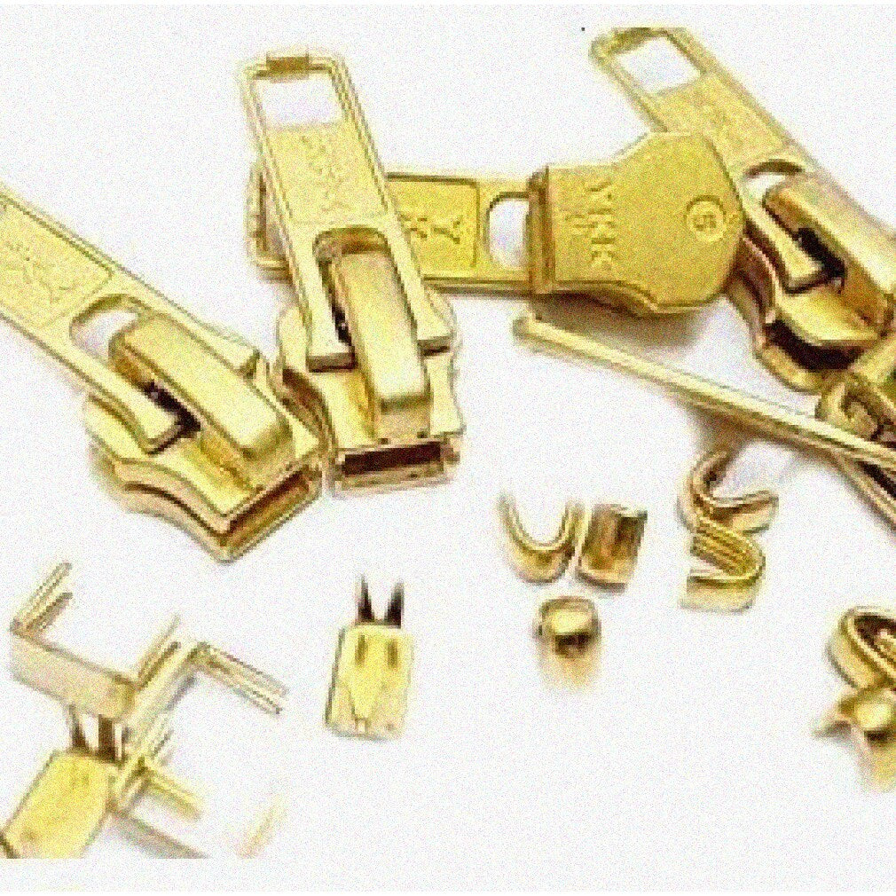 Zipper Repair Kit with 5 Sliders, 10 Top Stops, 5 Bottom Stops