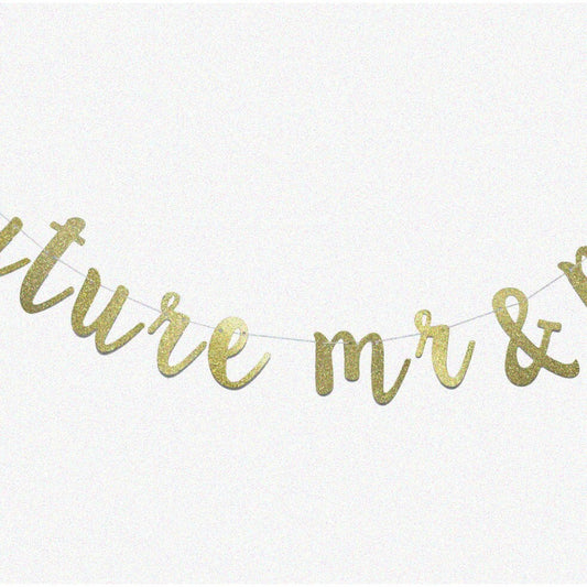 Golden Lovebirds Engagement Party Banner 4.6 ft