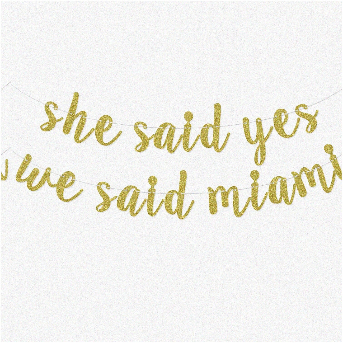 Miami Love Celebration Kit Glitter Gold Bachelorette Decorations