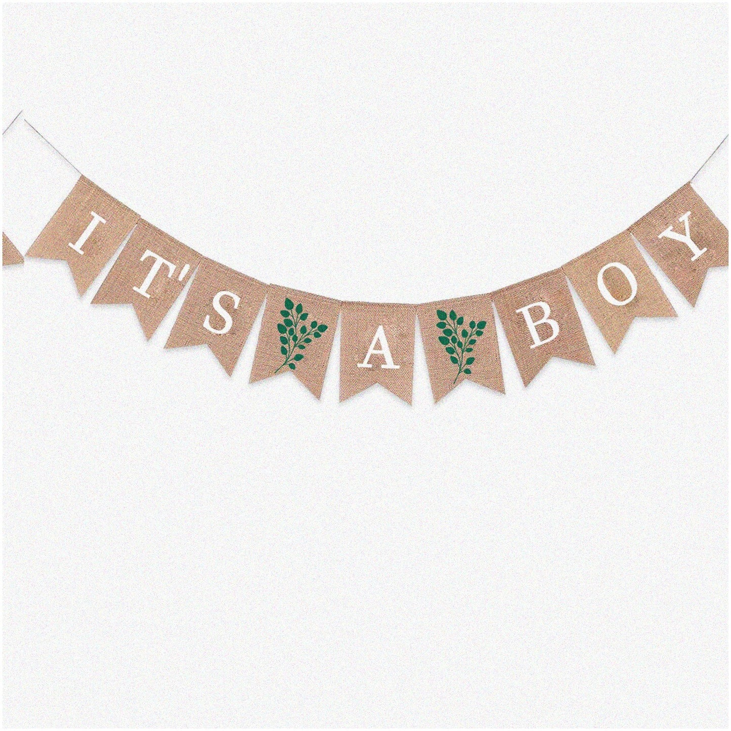EcoSprout Baby Bash Leafy Eucalyptus Burlap Banner